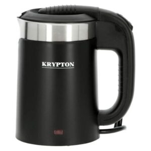 Krypton Stainless Steel Electric Kettle 0.5 L 1100 W, Black and Silver - KNK6152