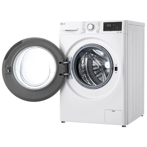 LG Washing Machine Front Load, 1400 RPM 9 KG, White - F4R3VYL6W