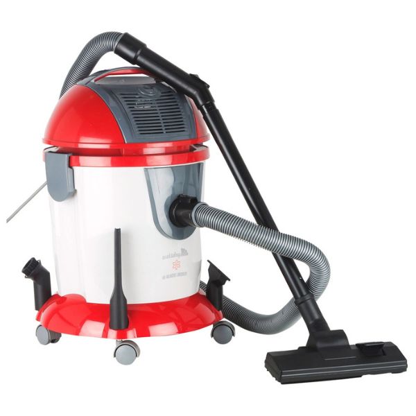Black+Decker 1800W Wet and Dry Vacuum Cleaner, White and Red - WV1400-B5