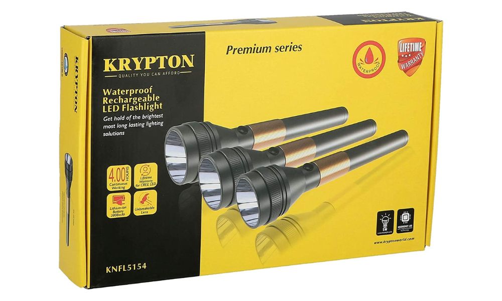 Krypton KNFL5154 | Rechargeable LED Flashlight Waterproof