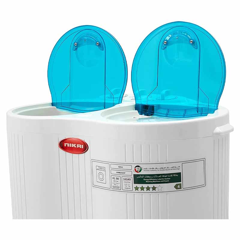 Nikai 2.5kg Twin Tub Top Load Baby Washing Machine, White/Blue - NWM250SP