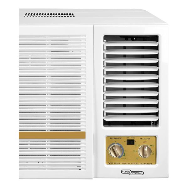 Super General 2 Ton Window Air Conditioner, 24000 BTU, Rotary compressor, White - SGA-25-HE