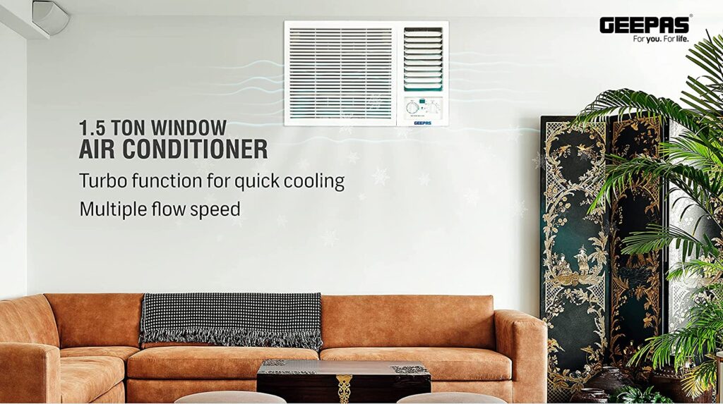 Geepas 1.5 Ton WallMounted Window AC, White GACW1878TCU PLUGnPOINT
