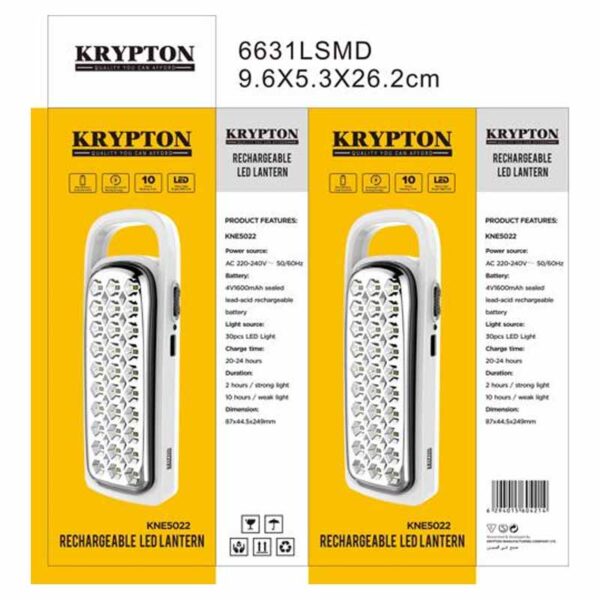 Krypton 4V 1600mAh Rechargeable LED Lantern - KNE5022