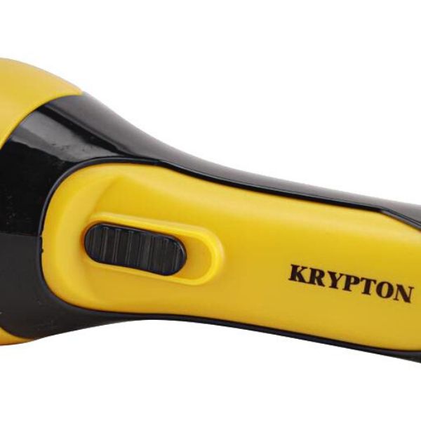 Krypton 4V 400mAh Rechargeable LED Plastic Torch, Yellow - KNFL5008