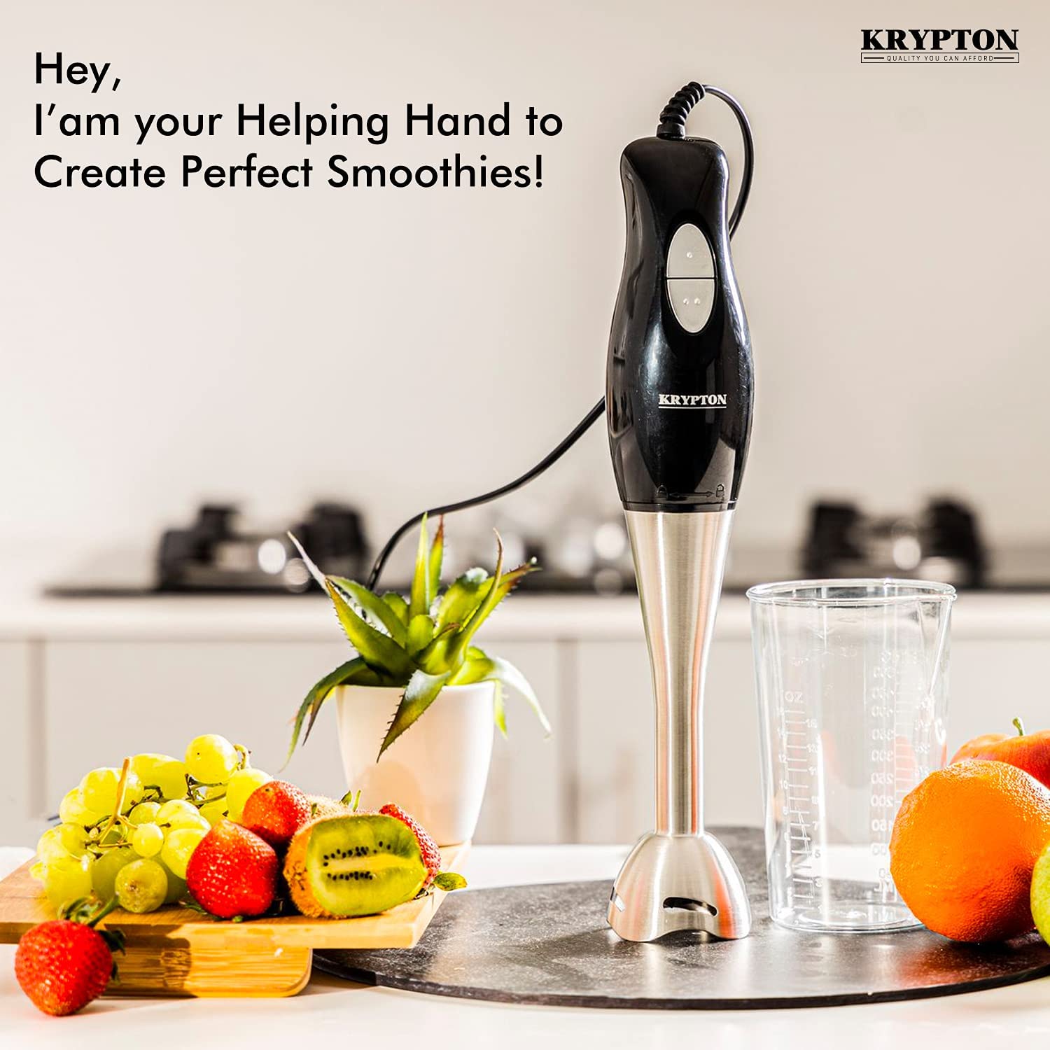 Krypton KNHB6078 Hand Blender with Powerful Motor PLUGnPOINT