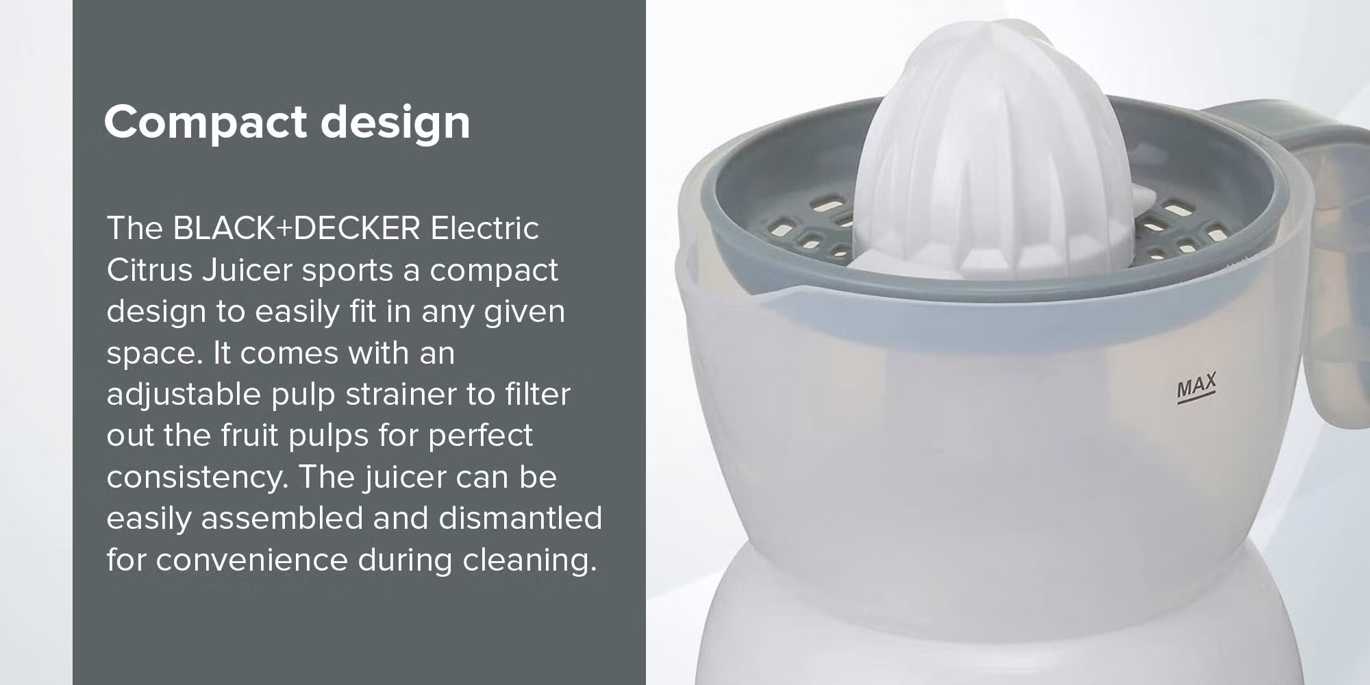 Black+Decker CJ200-B5 | Electric Citrus Juicer 
