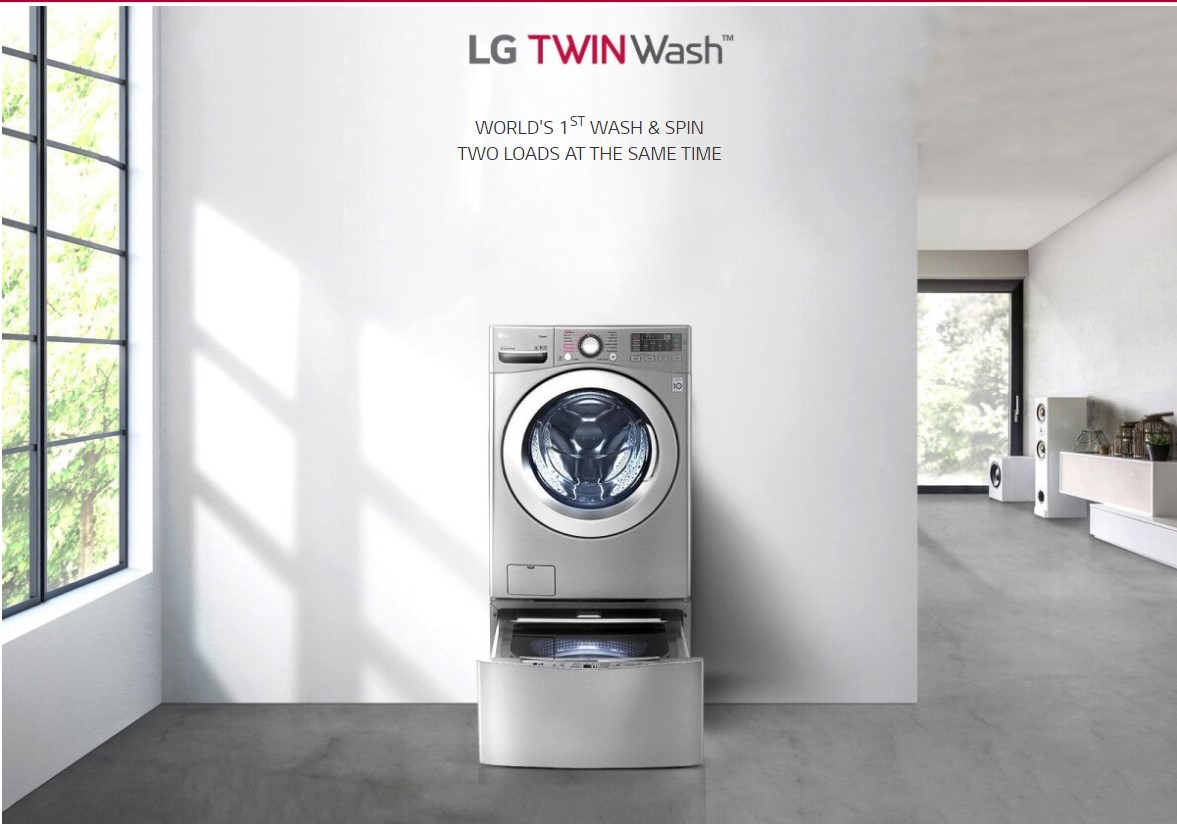 LG 18kg Front Load Washing Machine With 10Kg Dryer - F18L2CRV2T2