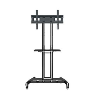 Skill Tech Large Height Adjustable Professional TV Trolley Stand For 32 ~ 75″, Black - AVA1500-60-1P