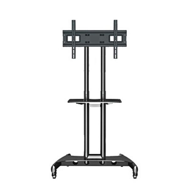Skill Tech Large Height Adjustable Professional TV Trolley Stand For 32 ~ 75″, Black - AVA1500-60-1P