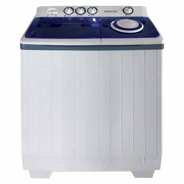 Nikai Twin Tub Semi-Automatic Washing Machine, 18Kg - NWM1801SPN1