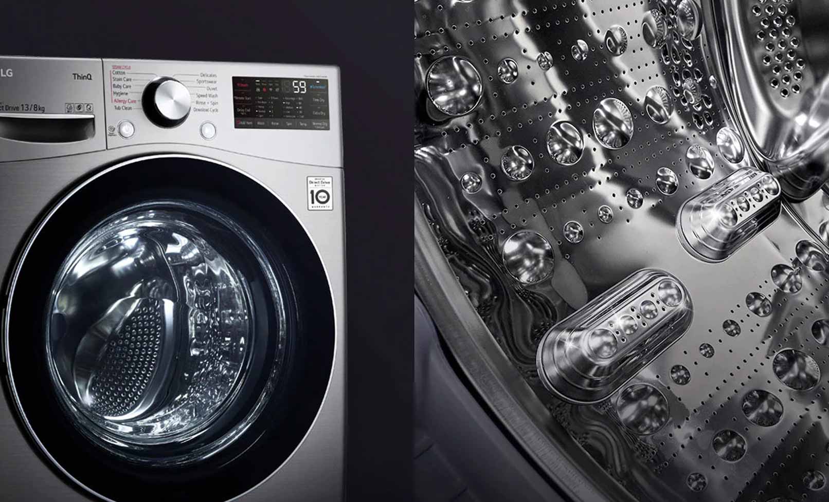 LG Front Load Washer & Dryer, 13/8 Kg - F15L9DGD 