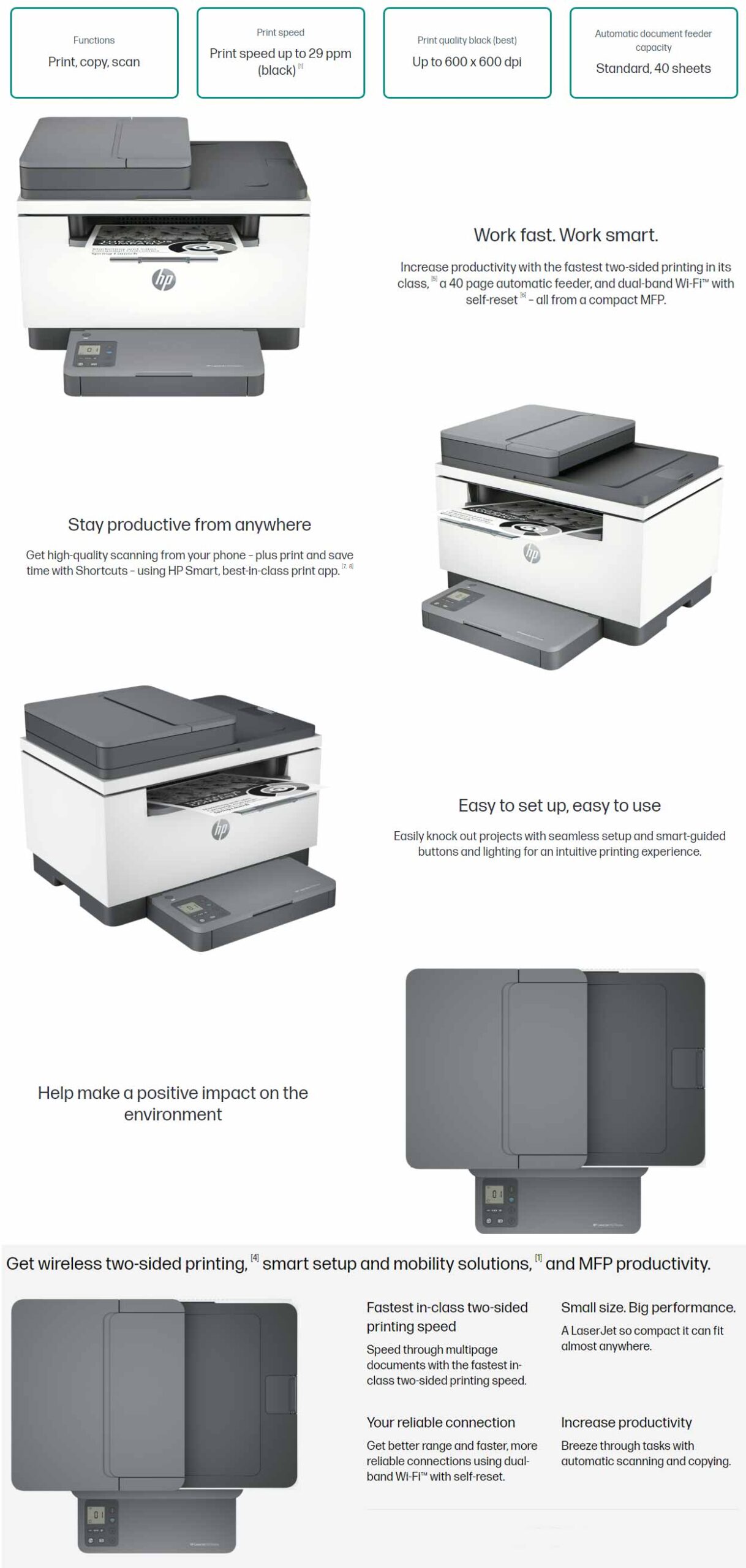 HP LaserJet MFP M236sdn | Printer 9YG08A 