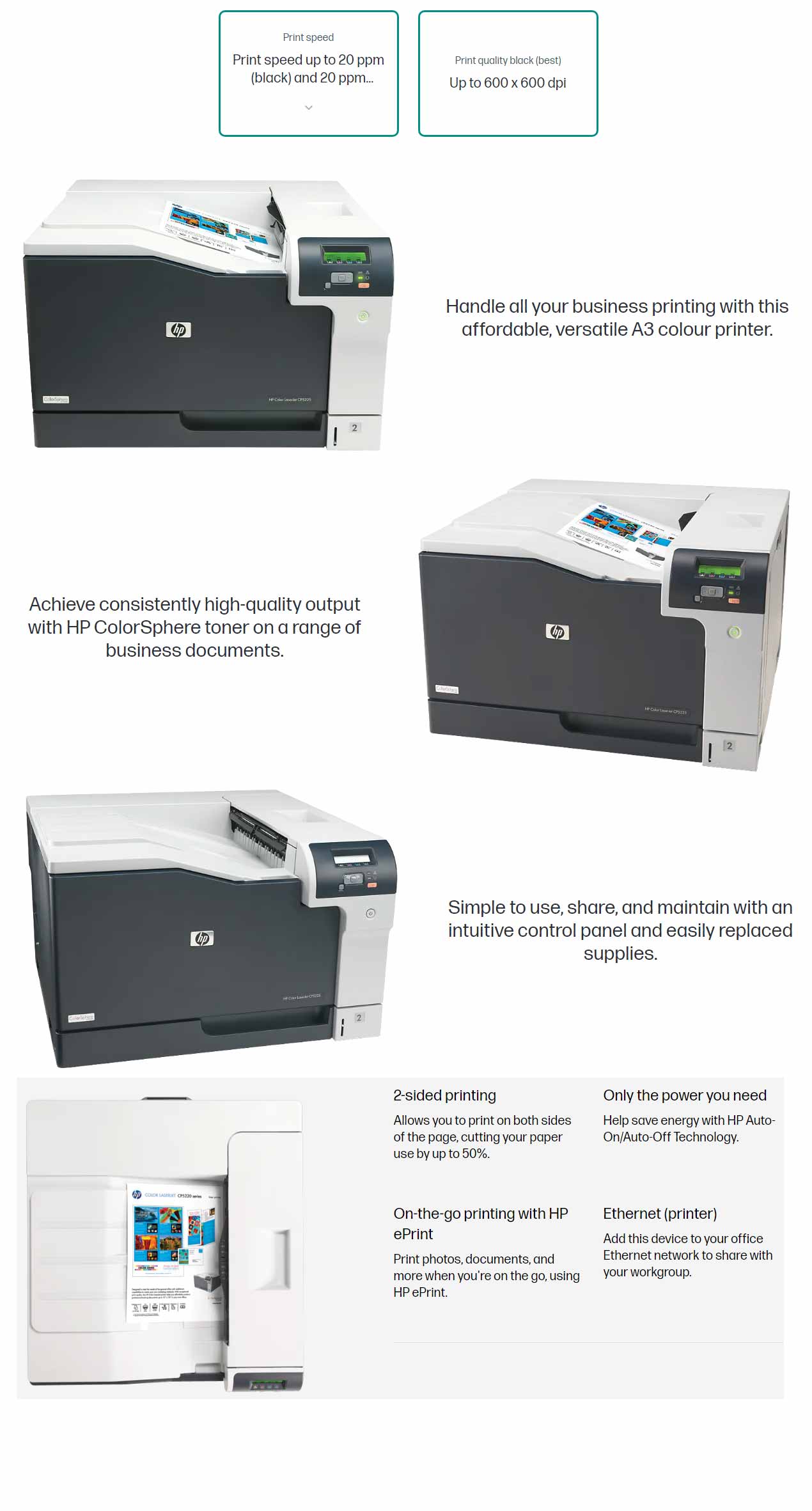 HP CP5225n | laserjet color printer
