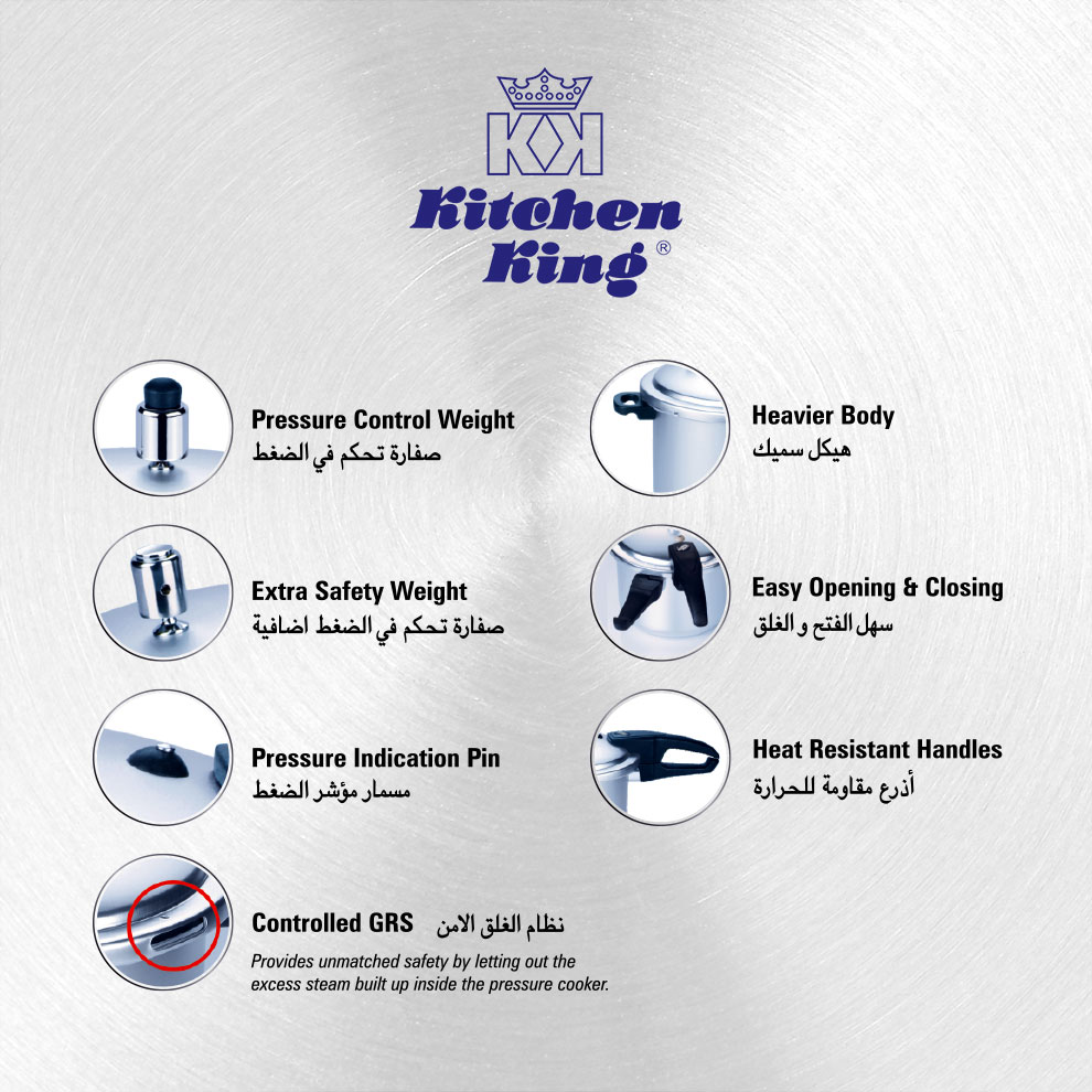Kitchen King Pressure Cooker 5 Liter - KK910005-A