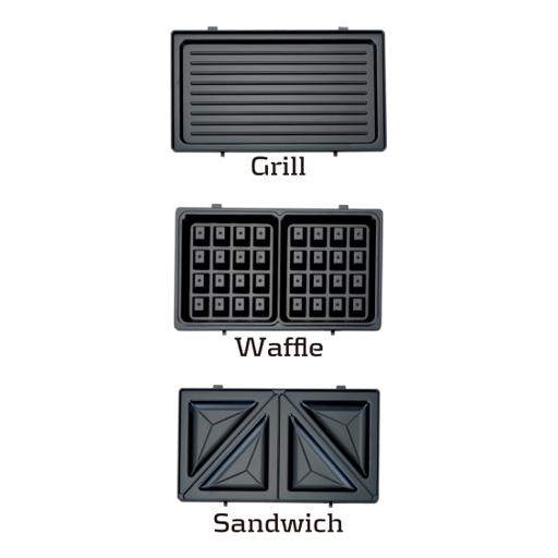 Geepas 750W 2 Slice Sandwich Make - GSM5425