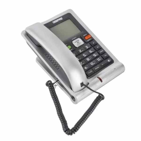 Geepas Executive Telephone with Caller ID,16-Digit LCD Display and White Backlight - GTP28011