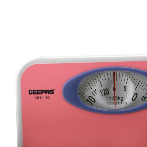 Geepas Mechanical Health Scale, 125Kg Capacity - GBS4162
