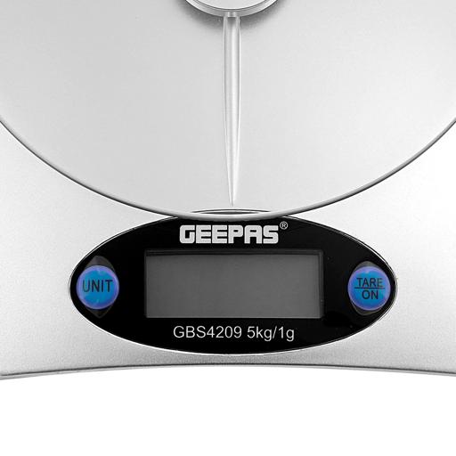Geepas Kitchen Weighing Scale High Accuracy Digital Display - GBS4209