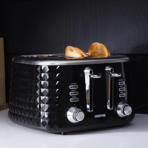 Geepas GBT36537 | 4 slice bread toaster
