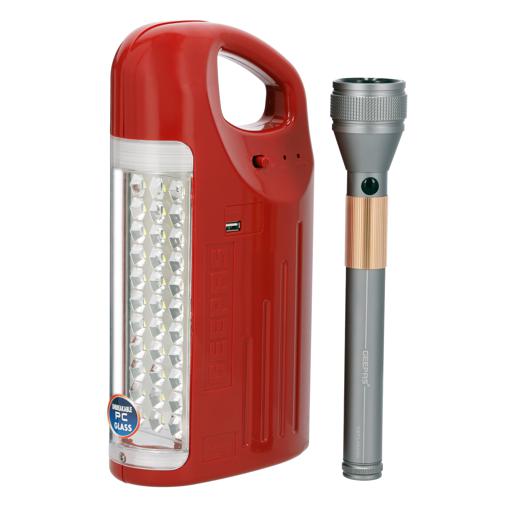 Geepas Rechargeable LED Emergency & Flashlight - GEFL4629