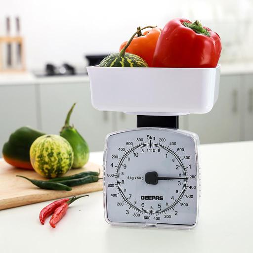 Geepas Portable highly Durable Kitchen Scale with 5Kg - GKS46512