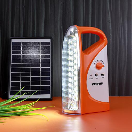 Geepas 36-Pcs Rechargeable Solar LED Lantern with USB Mobile Charging Output - GSE5583