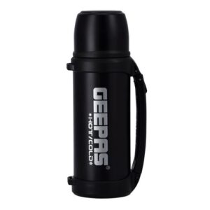 Geepas Stainless Steel Vacuum Bottle Keep Hot & Cold Antibacterial Topper, 1L - GSVF4117