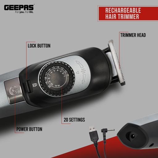 Geepas GTR56042 |  Rechargeable Hair Trimmer