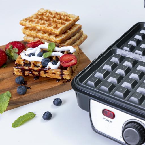 Geepas Electric Waffle Maker 1100W, 4-Slice Non-Stick - GWM5417