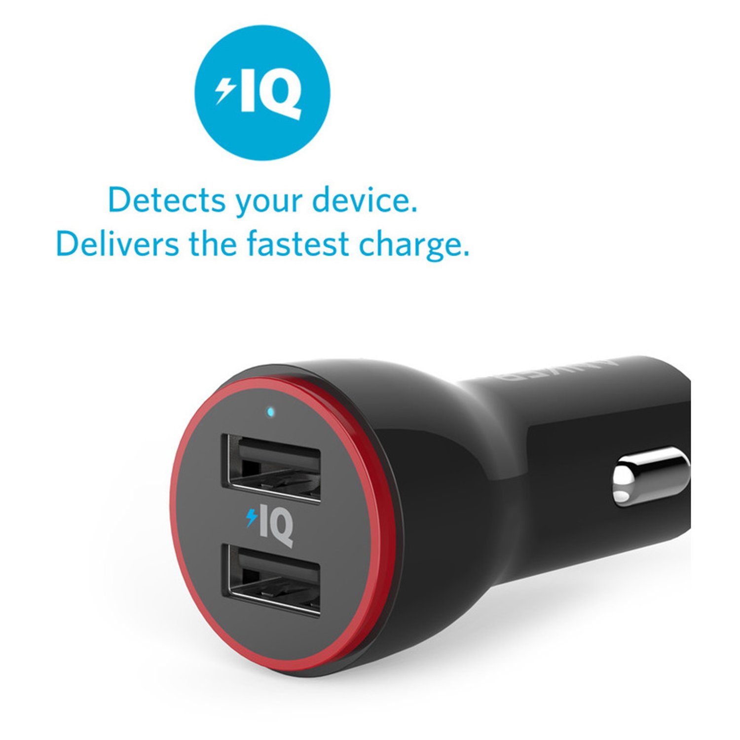 Anker Power Drive 2Port Car Charger with Micro USB Cable 9m, Black - B2310H11