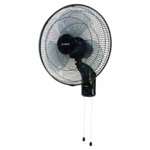 Khind 16″ Wall Fan 3 Leaf AS Blade, 3 Speed Manual Control, Built-in Thermal Fuse, Double Pull Chord - WF16K2
