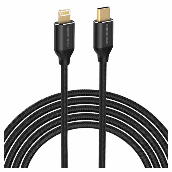 Riversong USB-C to Lightning Cable, Black - HERCULESL1-CL47
