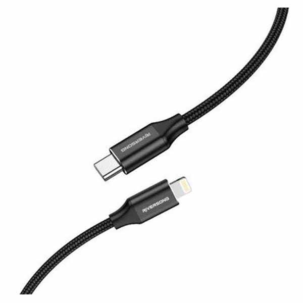 Riversong USB-C To Lightning Cable, Black - ALPHAL5-CL90