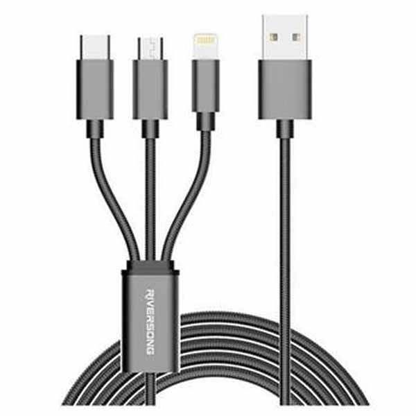 Riversong 3in1 Cable, Black - INFINITY-C58
