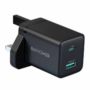 RavPower PD 20W 2-Port Wall Charger, Black - PC168