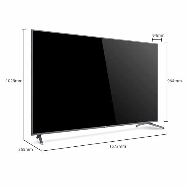 CHiQ HD QLED Smart Television 75-inch, Black - U75QF8T