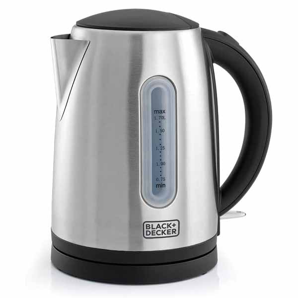 Black & Decker Breakfast Set with Stainless Steel Kettle & Toaster, Silver - MBF50-B5