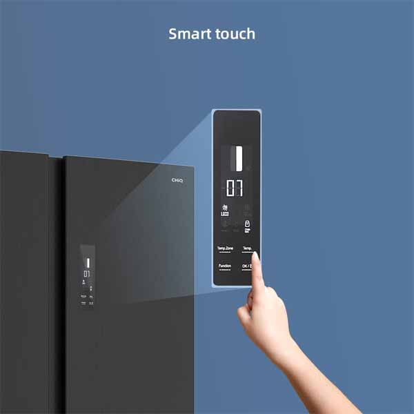 CHiQ Side by Side Refrigerator, 730L, Convenient Storage, 3D Air Circulation - CSS730NPIK1