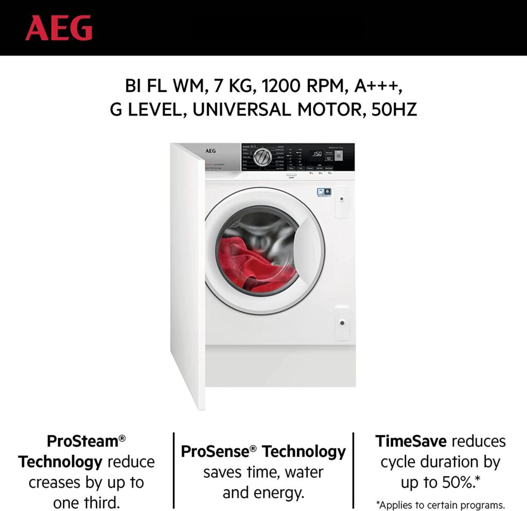 AEG 7kg Front Load Washing Machine LFX7G7224FB