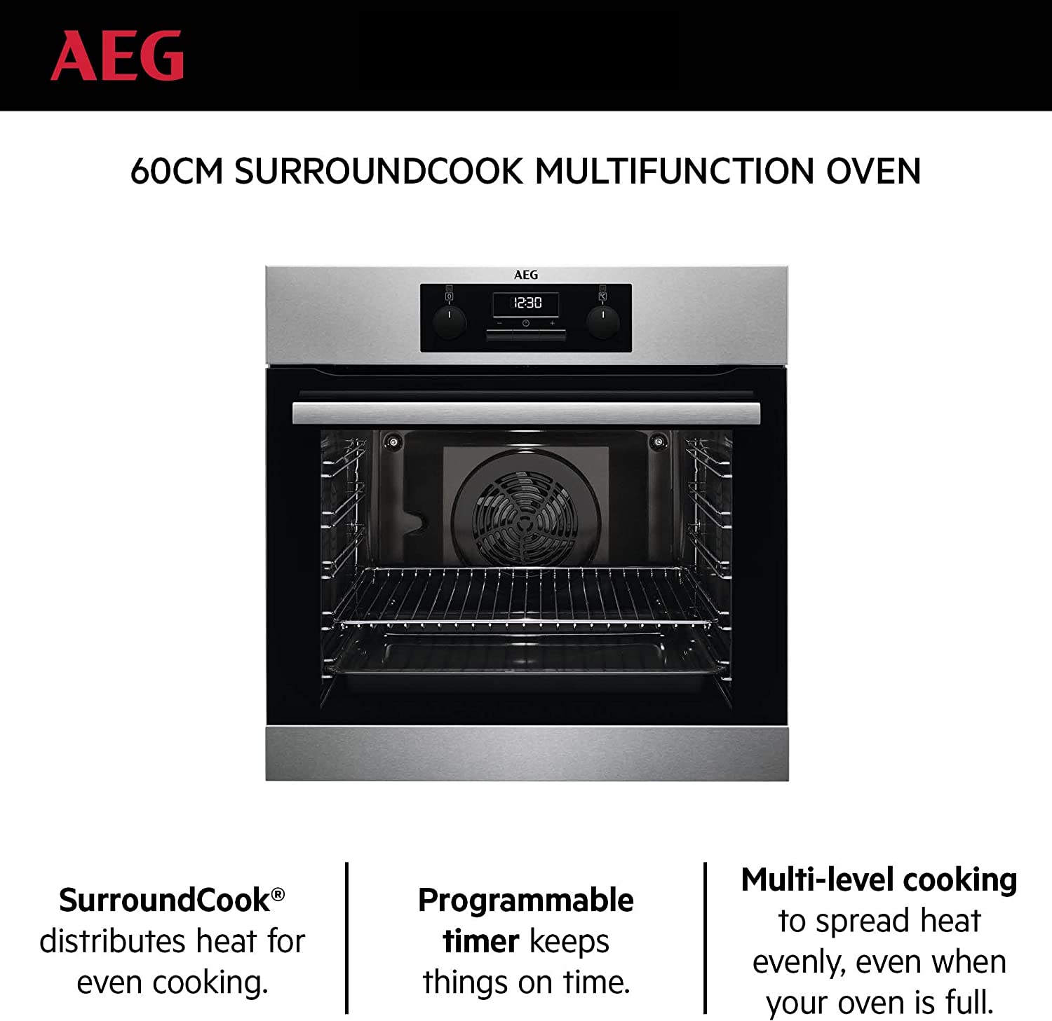 AEG BEB231011M |  Built-In Multifunction Oven