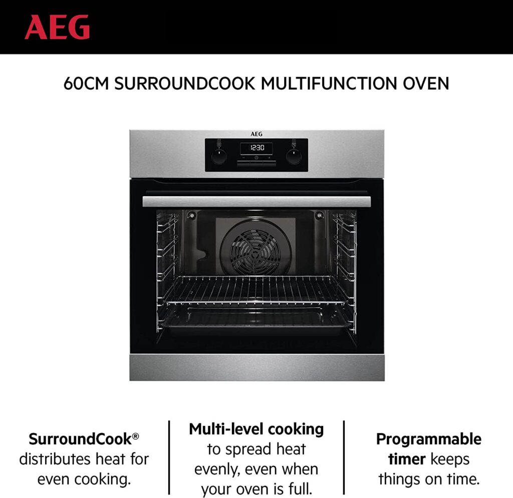 AEG BEB331010M BuiltIn Electric Oven 60cm PLUGnPOINT