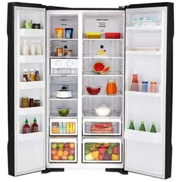 Hitachi Refrigerator Side By Side 700 L, Black - RS700PUK0GBK