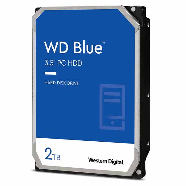 Western Digital 2TB WD Blue PC Internal Hard Drive HDD, 5400 RPM, SATA 6 Gb/s, 256 MB Cache, 3.5" - WD20EZAZ