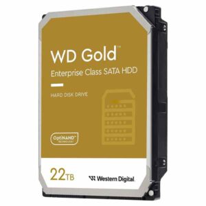 Western Digital 22TB WD Gold Enterprise Class SATA Internal Hard Drive, 7200 RPM, SATA 6 Gb/s, 512 MB Cache, 3.5" - WD221KRYZ