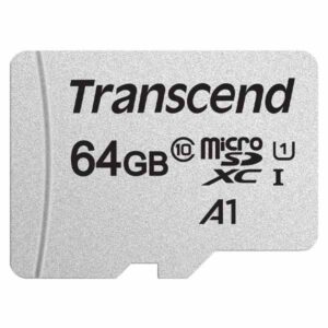Transcend 64GB microSDXC UHS-I Class 10 U1 Memory Card with Adapter - TS64GUSD300S-A