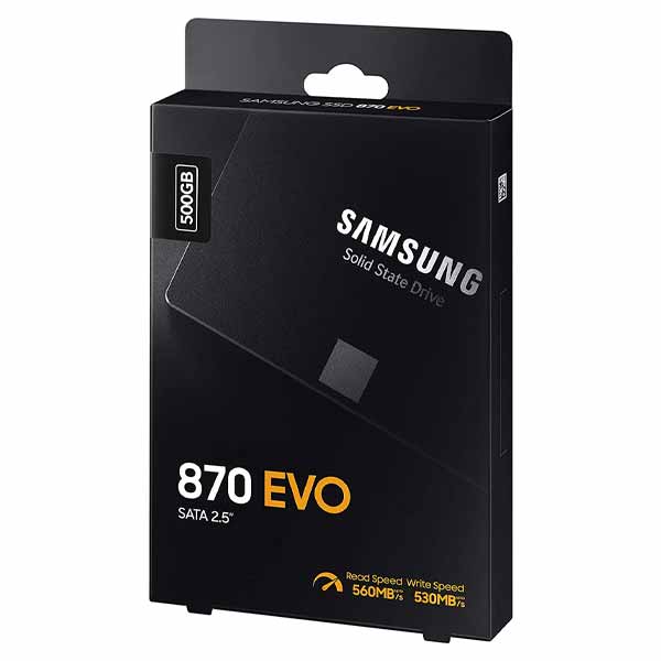 SAMSUNG Sata 2.5" 500GB SSD, 870 Evo 560MB-530MB/s - MZ-77E500BW
