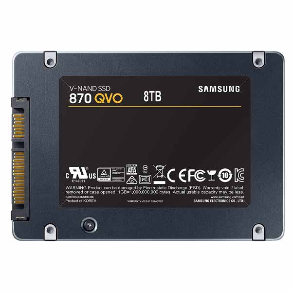 Samsung 870 QVO 8TB SATA 2.5-Inch Internal SSD, Black - MZ-77Q8T0BW