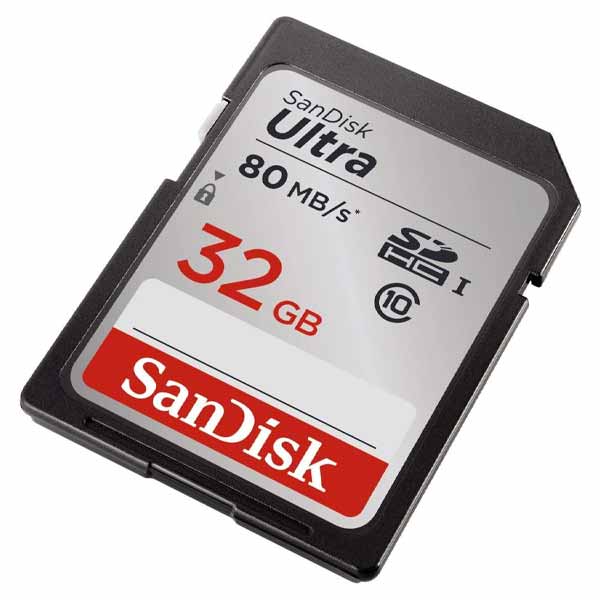 SanDisk Ultra 32GB Class 10 SDHC UHS-I Memory Card up to 80MB/s - SDSDUNC-032G-GN6IN