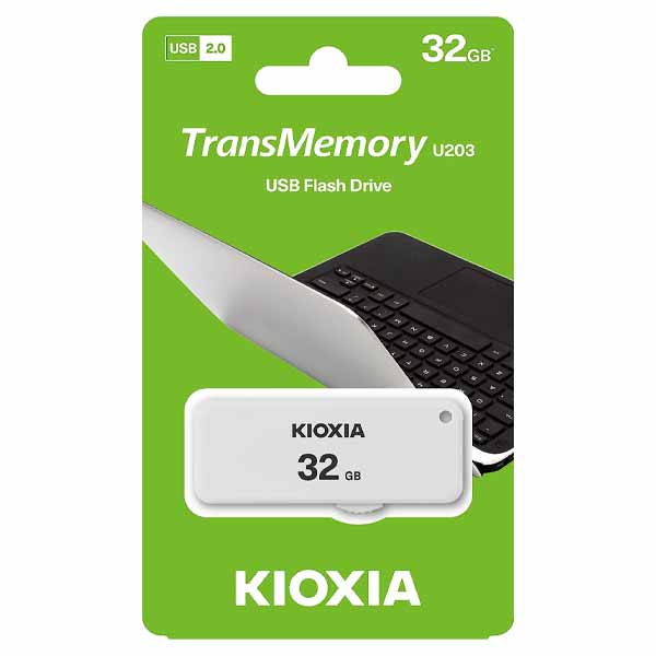 Kioxia 32GB USB2.0 Trans Memory U203 USB Flash Drive - LU203W032GG4